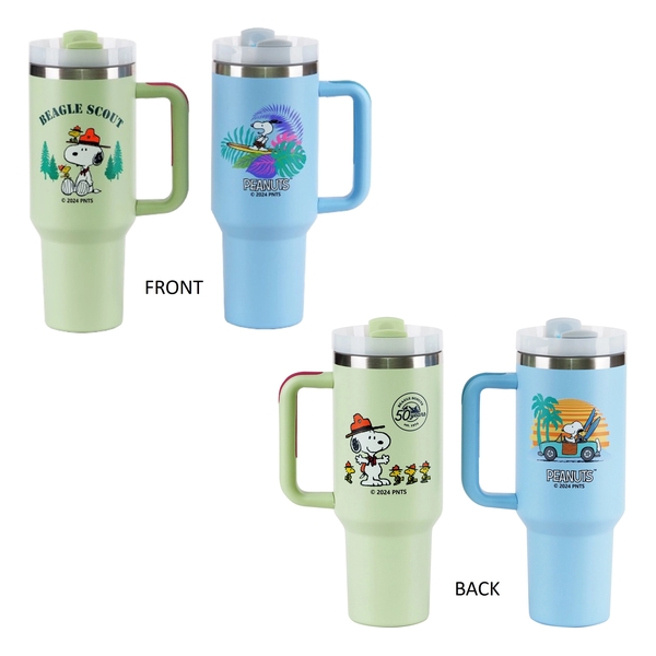 PEANUTS Authorized 1200ml Stainless Steel insulated Mug with Straw