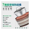 WBKN - Blue Diamond Ceramic 304 Stainless Steel Whirlwind Pattern Korean Stone Pot (G-Lid) 22CM