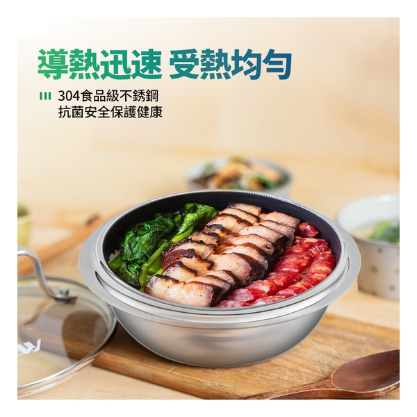 WBKN - Blue Diamond Ceramic 304 Stainless Steel Whirlwind Pattern Korean Stone Pot (G-Lid) 22CM