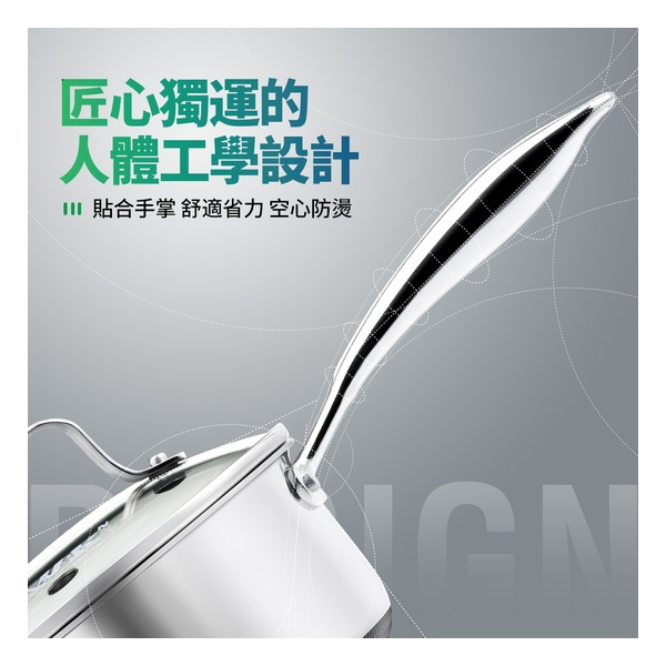 WBKN - Blue Diamond Ceramic 304 Stainless Steel Whirlwind Pattern Milk Cooker (G-Lid) Single Handle Without Side Ears 18CM