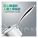 WBKN - Blue Diamond Ceramic 304 Stainless Steel Whirlwind Pattern Milk Cooker (G-Lid) Single Handle Without Side Eyes 18CM + WBKN 304 Stainless Steel Steamer 18CM