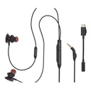 JBL - Quantum 50C Wired in-ear gaming headset with USB-C adapter (Black)
