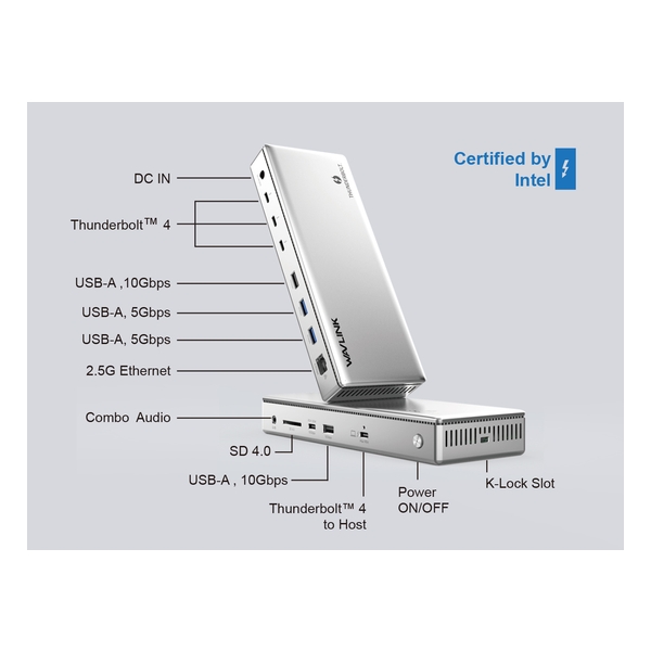 Wavlink WL-UTD43 12-in-1 Docking Station with Dual Display Output x Thunderbolt 4 x PD3.0 98W