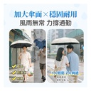 日本Yohome 單手智助自動開合防回彈一甩免疊防滴水抗風快收捷便晴雨傘 x 2 (黑色+米色)