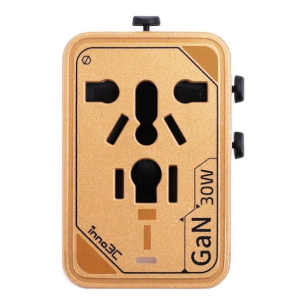 inno3C 30W GaN 3-Ports AC Socket Universal Travel Adaptor