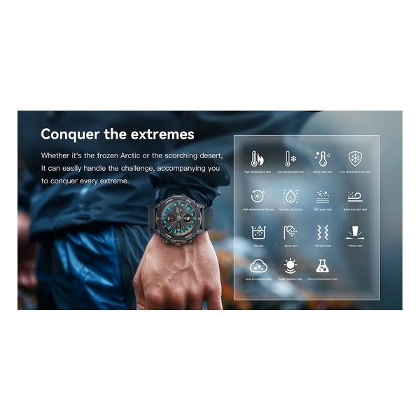 Aurafit Trek 1 G6 GPS 智能戶外全能手錶 (黑色)