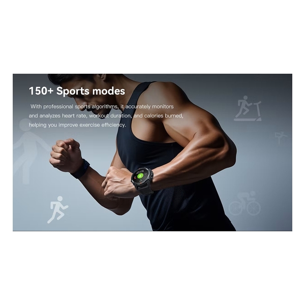 Aurafit Trek 1 G6 GPS 智能戶外全能手錶 (黑色)