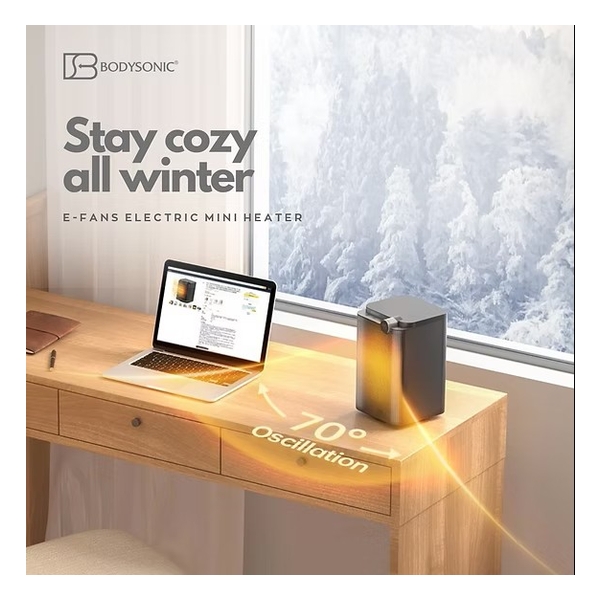 Bodysonic Electric Mini Heater WK-FC-H20-BK