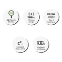 inno3C M0 OLED Qi2 Mirror Ultra Slim Magnetic Wireless Power Bank 5000mAh [CCC 3C Cert.]  (Mirror)