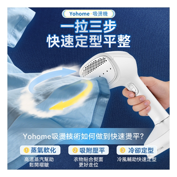 日本Yohome 真空吸附式直掛速熱除皺便利可拆水箱蒸氣掛燙機PRO