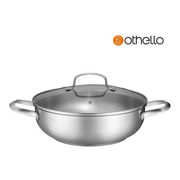 Othello - 28cm stainless steel sautepan with glass lid (with 2 side handles) RA2808NL-PC