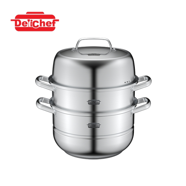 DELICHEF EASE II S/ST CAPUSALTED 3-LAYER STEAMER POT WITH COMBI LID (26X16CM/7.0L) DC10926-3