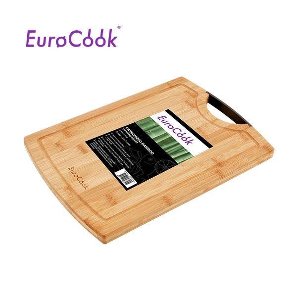 EURO COOK RECT. CARBONIZED BAMBOO CUTTING BOARD WITH HANGER (40X29X1.8CM) EC07CB4029