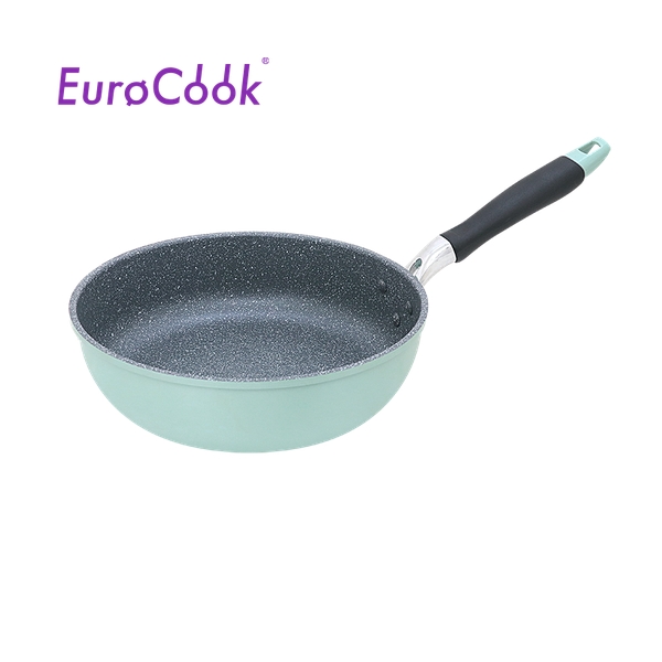 EURO COOK FINE II 雲石紋易潔 26X7.0CM單柄深煎鍋 (湖水藍) EC22326T