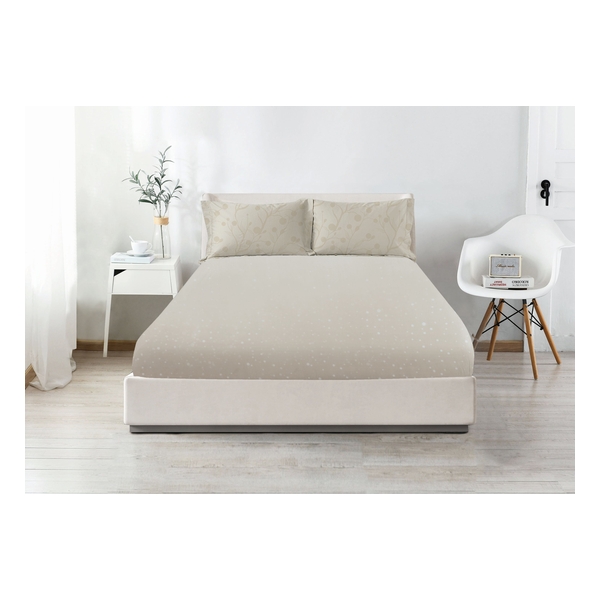 CASA-V珍珠絲緹花系列床笠連枕袋 (VB045FDS)