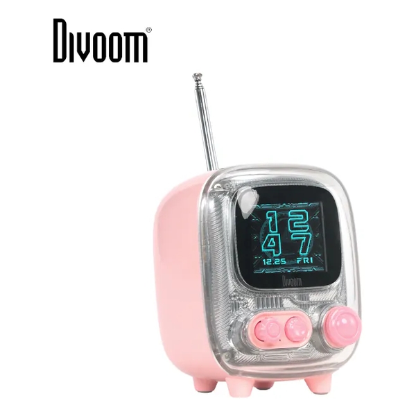 Divoom Tiivoo 2 - Pixel Art Bluetooth Speaker (Photo Album/FM Radio/Lyrics)