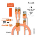inno3C i-100C2-12 4 in 1 100W Type-C Data Transfer Charging Cable 120cm