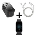 inno3C i-FT120 GaN 120W 4-Ports AC Socket Universal Travel Adaptor + inno3C i-5CS-12  5 in 1 Cable 1.2M + Honor Band 9