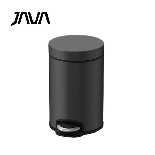 JAVA 12公升圓形不鏽鋼腳踏垃圾桶(鈦金灰色) JH8856GY-12L