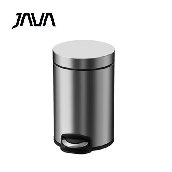 JAVA - Stainless Steel Round Pedal Trash Can 20L - Matt Steel JH8856MT-20L