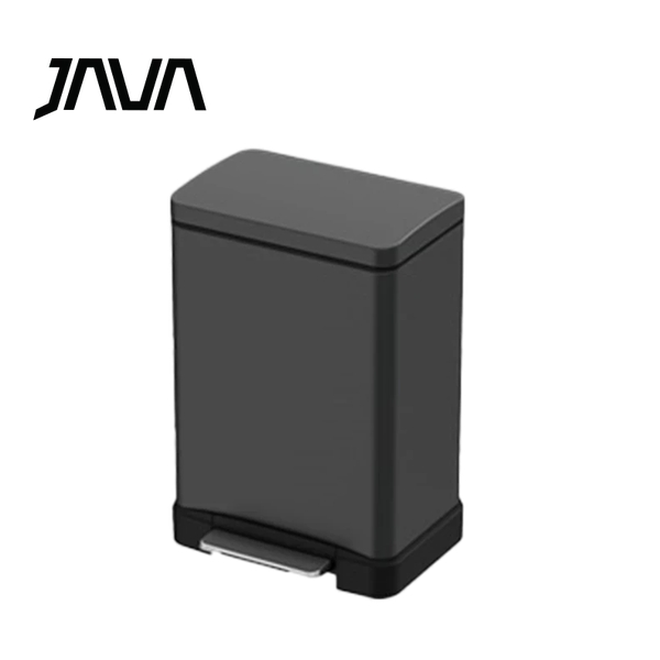 JAVA 20公升長方形不鏽鋼腳踏垃圾桶(鈦金灰色) JH8858-20L