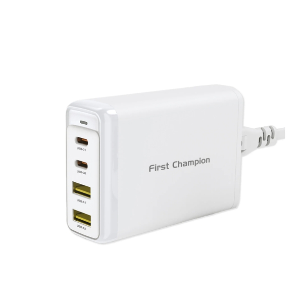 First Champion USB 桌上 氮化鎵(GaN) 快速充電器 140W,  支援 USB-C PD3.1 & USB-A , UPC140PD2C2A