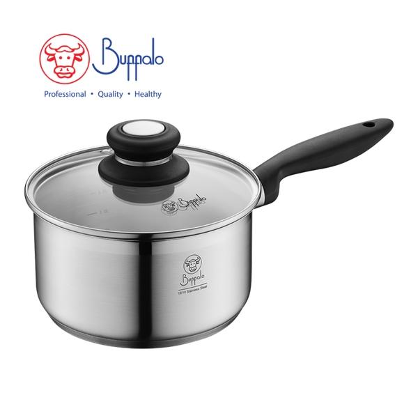 Buffalo - SIMPLE COOK Stainless Steel Saucepan with Glass Lid 18cm / 2.1L (34818P)