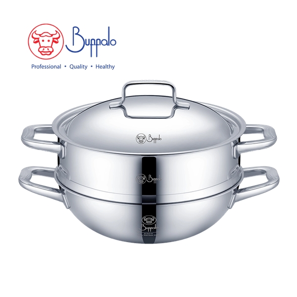 Buffalo - PRIVILEGE 316 Stainless Steel 5-Ply Functional Boiler Pot with Steamer Basket 28cm / 3.7L (75228S)