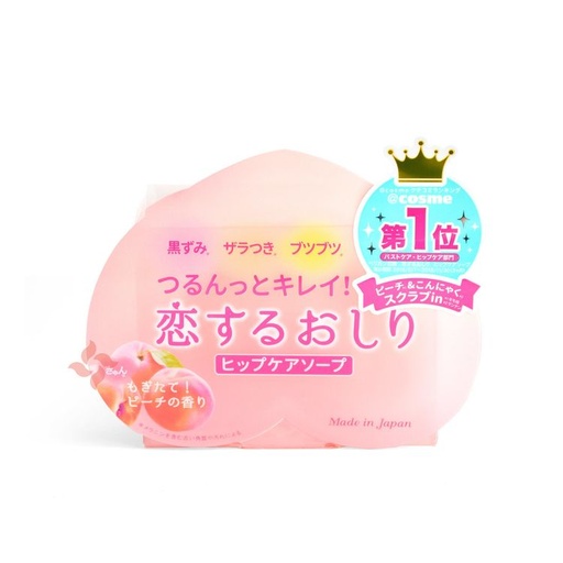 [125F0619] Pelican - Peach Scented Exfoliate Whitening Hip Care Soap 80g (Parallel import)