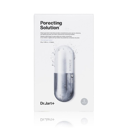 [141F0076] Dr Jart+ - Black Charcoal Bubble Cleansing Mask (Silver Pill - Pore Cleansing) - 5pcs/box (Parallel Import)