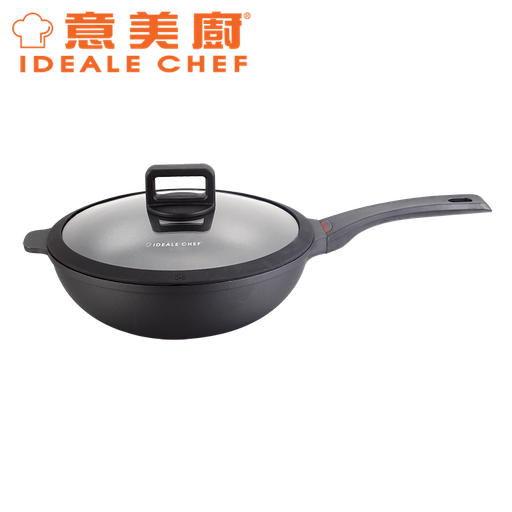 [138F0055] IDEALE CHEF DIE-CAST BK NON-STICK 30X9.5CM FRY WOK (THERMO RANGE) IC17030W