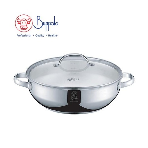 [138F0031] BUFFALO DOUBLE ASTUTE S/ST FUNCTIONAL BOILER WITH GLASS LID (28X8.5CM/4.0L) 383328A