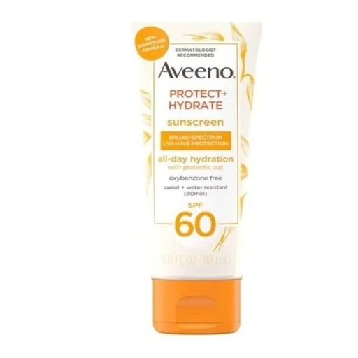 [125F1156] Aveeno - Protect + Hydrate all-day hydration with prebiotic oat Sunscreen SPF60 88ml (Parallel Import)