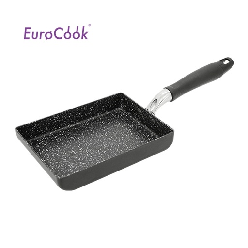 [138F0279] EURO COOK 13X18CM 黑色雲石紋易潔玉子燒煎鍋- 黑色 EC21813F