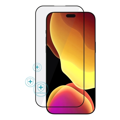 [049F0124] inno3C 抗菌全覆蓋鋼化玻璃屏幕保護貼 iPhone 15 Pro Max