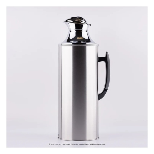 [158F0139] Camel - Stainless Steel Outer Double-Walled Glass Vacuum Flask 1.68L