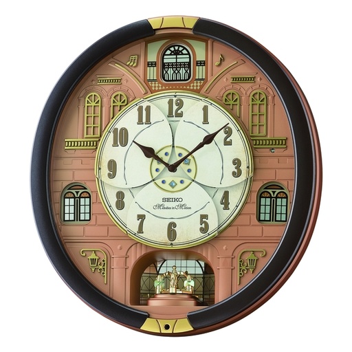 [159F0165] SEIKO - Quartz Wall Clock - Melodies in Motion (QXM601B)