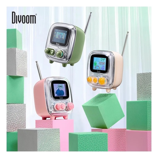 Divoom Tiivoo 2 - Pixel Art Bluetooth Speaker (Photo Album/FM Radio/Lyrics)