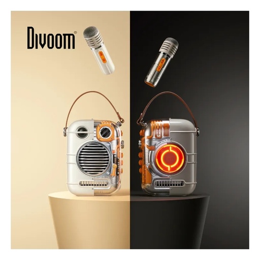 [104F0053] Divoom Spark Pro - Dual Wireless Microphones Karaoke Bluetooth Speaker