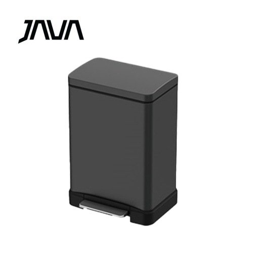 [138F0326] JAVA - Stainless Steel Pedal Trash Can 12L - Metallic Grey JH8858GY-12L