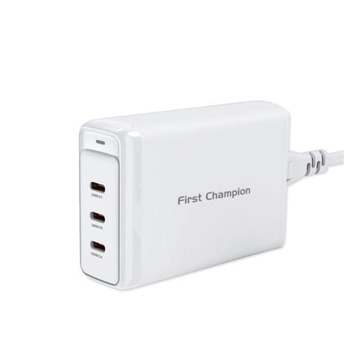 [050F0046] First Champion GaN Desktop Charger - 140W - UPC140PD3C, USB-C x 3, UK Plug