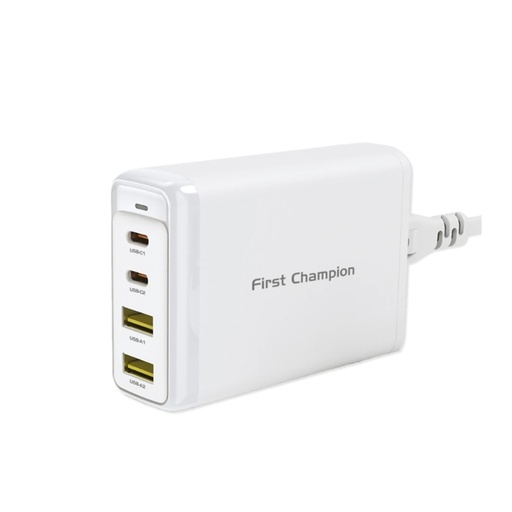 [050F0047] First Champion USB 桌上 氮化鎵(GaN) 快速充電器 140W,  支援 USB-C PD3.1 & USB-A , UPC140PD2C2A