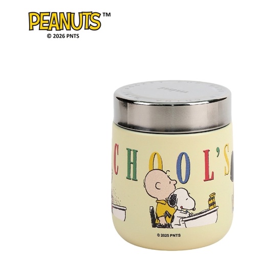 [184F0018] PEANUTS Authorized 280ml Stainless Steel Vacuum Insulated Food Jar