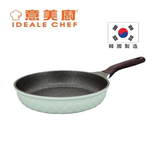 [138F0359] 意美廚韓國製CRYSTAL II 鋼化鑄鋁鈦塗層 30CM單柄煎鍋- 綠色 (IC17630F)