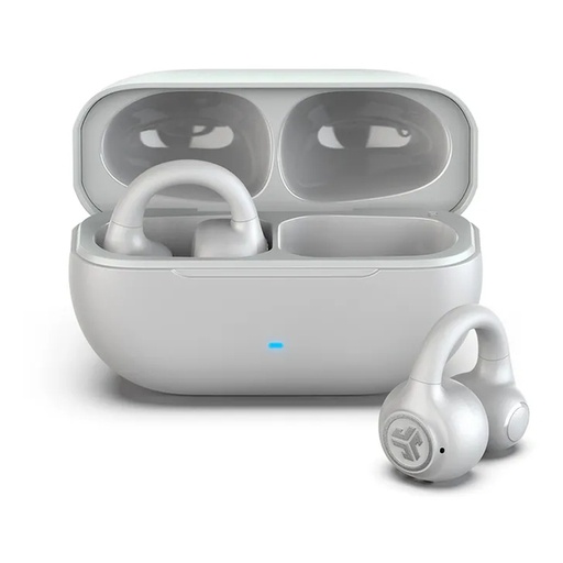 [157F0264] JLab Flex Open True Wireless Earbuds (Clip-On Cuff Design) - White