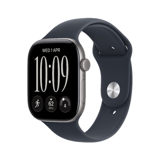 [AAW3263] Apple Watch Series 12 GPS 46mm Space Grey Aluminium Case with Navy Blue Sport Band - M/L