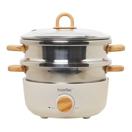 [123F0263] imarflex 伊瑪牌 - "White Wood" 2.7L BBQ Electric Hot Pot IMC-FK27