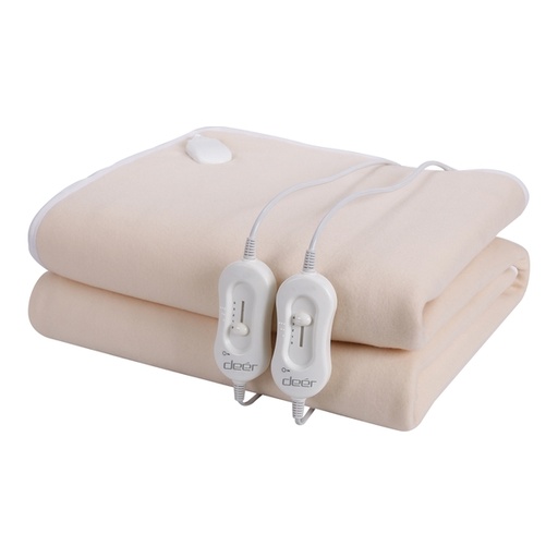 [113F0008] 德爾 - 順滑絨(通用)電暖氈, (雙人/可手洗或機洗) (60W x 2 controller) DU1302